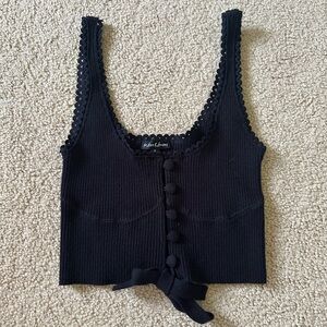 for love and lemons knit black tank